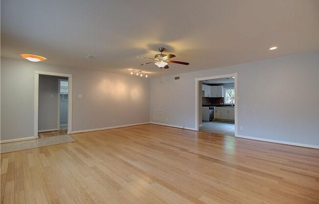 Completely updated 3 bed 2 full bath home on a large lot walking distance to schools.
