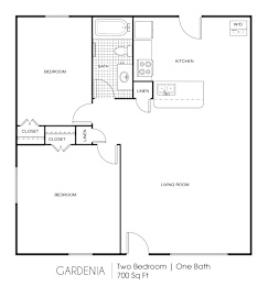2 beds, 1 bath, 700 sqft, $1,015