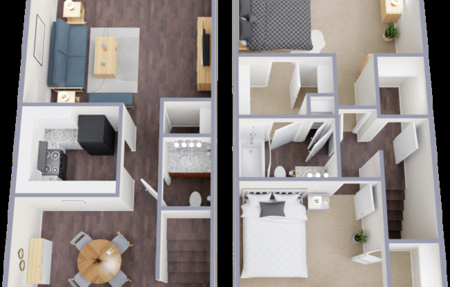 2 beds, 1.5 baths, 1,146 sqft, $1,400