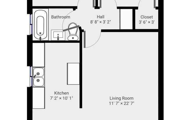 2 beds, 1 bath, 780 sqft, $2,250, Unit 856