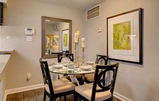 dinning room with modern chairs