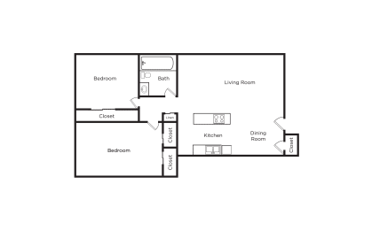 2 beds, 1 bath, 800 sqft, $1,290