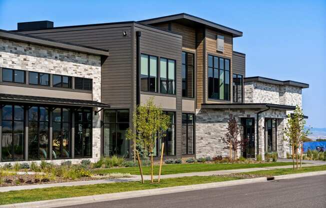 a house with a street in front of it