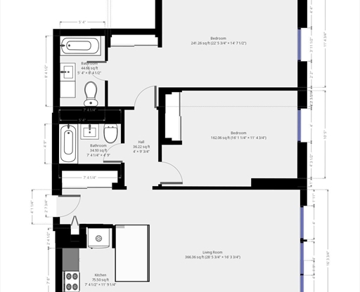 2 beds, 2 baths, 1,099 sqft, $3,800, Unit 806