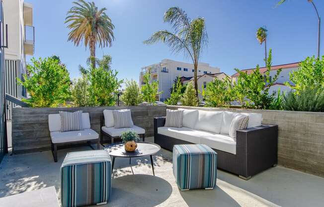 Rooftop at Ace on Orange Grove Apartments in Los Angeles, California.