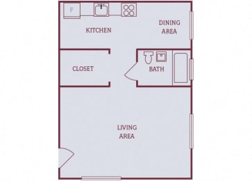 Studio, 1 bath, 400 sqft, $950