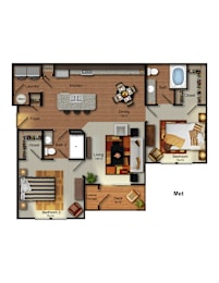 2 beds, 2 baths, 1,168 sqft, $2,037