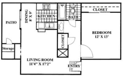 1 bed, 1 bath, 689 sqft, $1,020