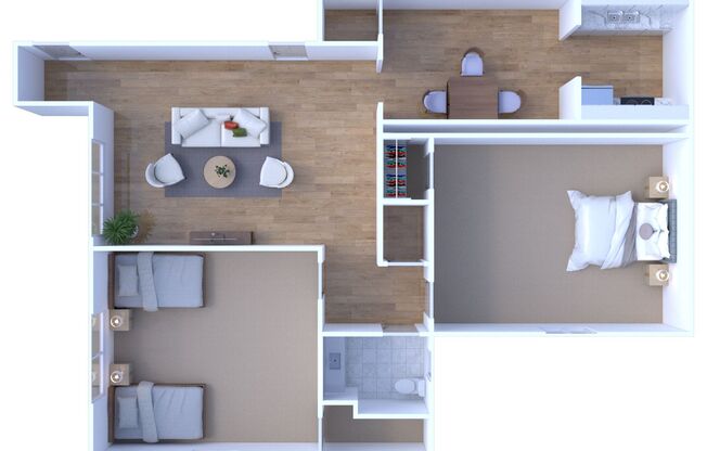 2 beds, 1 bath, 900 sqft, $1,400