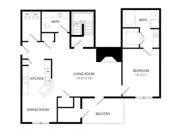 1 bed, 1.5 baths, 952 sqft, $1,575