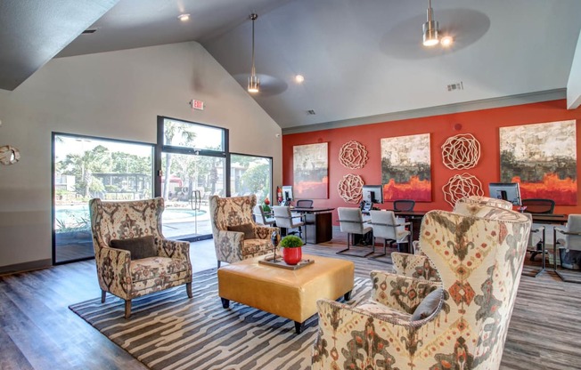 Community Clubroom at 2400 Briarwest Apartments, Texas, 77077