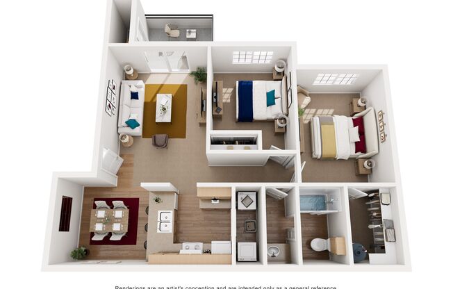 2 beds, 1 bath, 857 sqft, $1,350, Unit 101