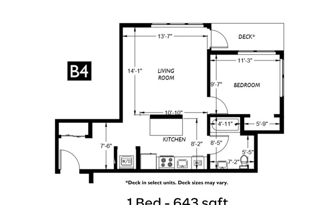 1 bed, 1 bath, 643 sqft, $2,395, Unit 306