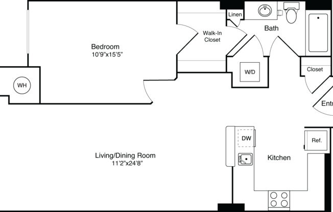 1 bed, 1 bath, 800 sqft, $2,545, Unit 192