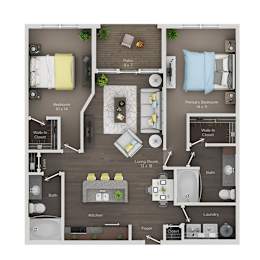 2 beds, 2 baths, 1,045 sqft, $2,115