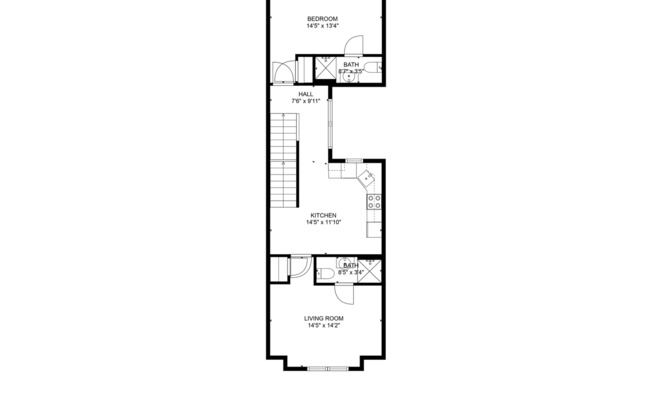 4 beds, 4 baths, 1,322 sqft, $2,800, Unit B