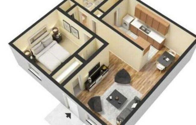 1 bed, 1 bath, 700 sqft, $950, Unit A14