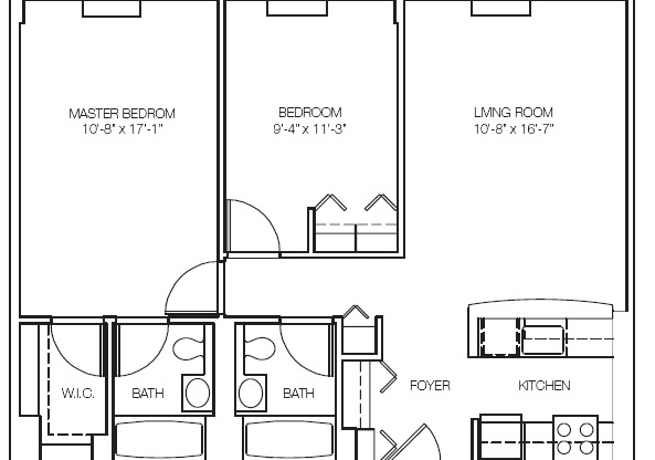 2 beds, 2 baths, $5,695, Unit 5A