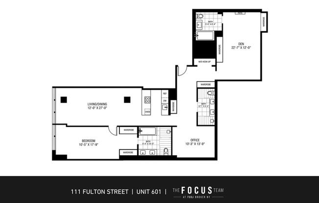1 bed, 3 baths, 1,885 sqft, $11,500, Unit 601