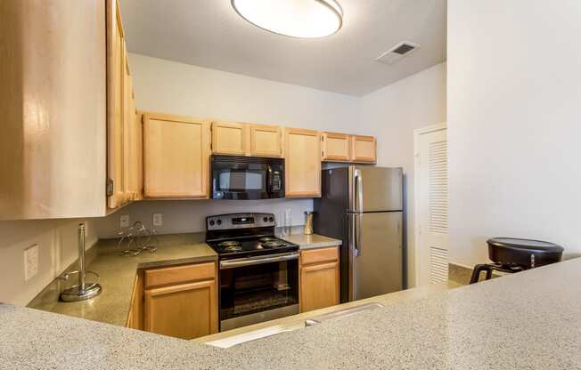 Model Unit Kitchen at Greensview Apartments in Aurora, Colorado, CO