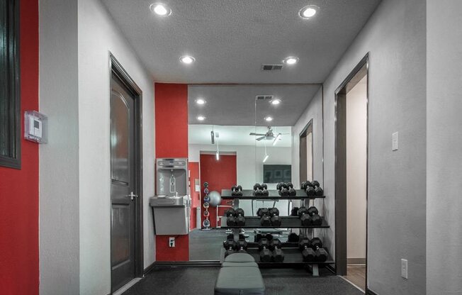 Free Weights In Gym at Verge, Dallas