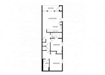 2 beds, 2 baths, 1,052 sqft, $2,010