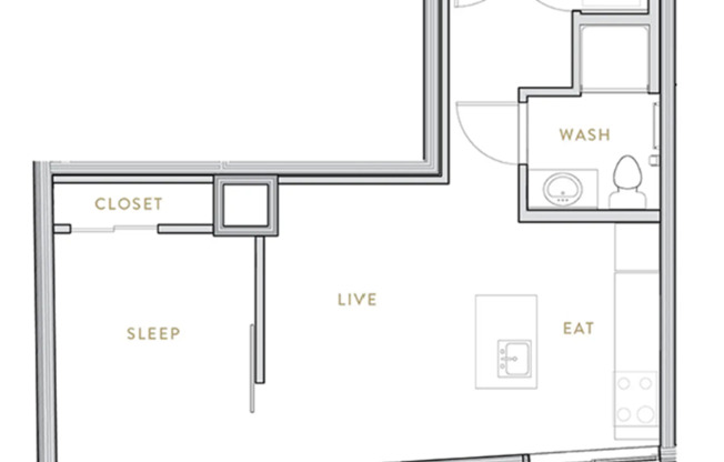 1 bed, 1 bath, 515 sqft, $2,295, Unit 501