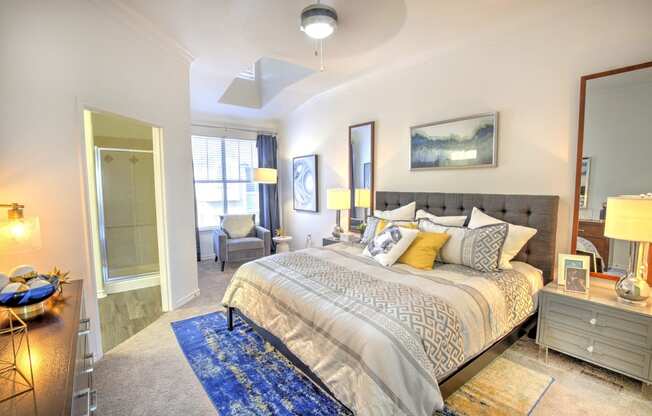 bedroom with natural lightingat Landing at Round Rock, Round Rock, 78681