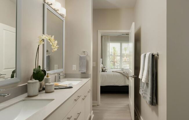 Master Bath with Double Vanities