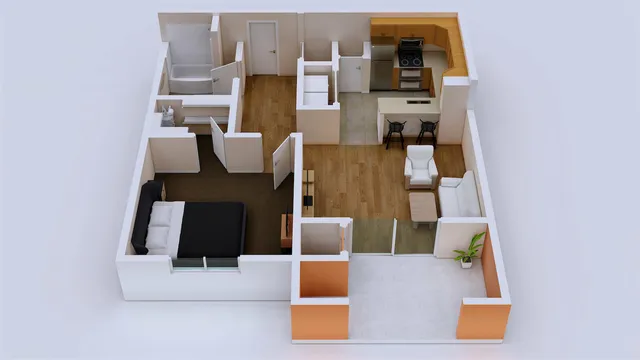 1 bed, 1 bath, 668 sqft, $1,415