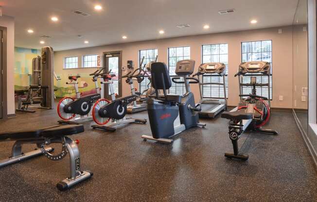 fitness center in our east riverside apartments