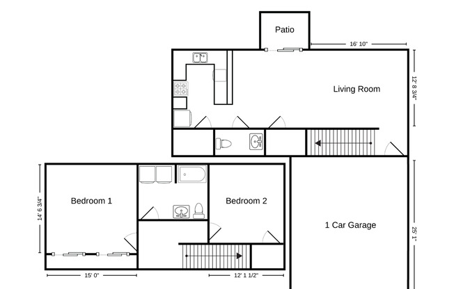 2 beds, 1.5 baths, 1,360 sqft, $1,675, Unit AT 709-35