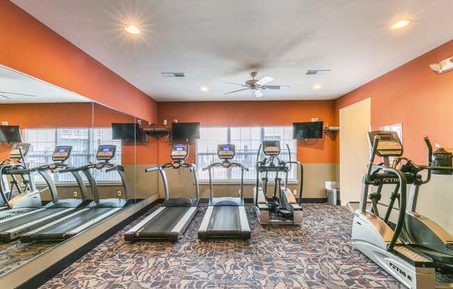Fitness Center with Cardio Equipment at Aventura at Forest Park, St. Louis, 63110