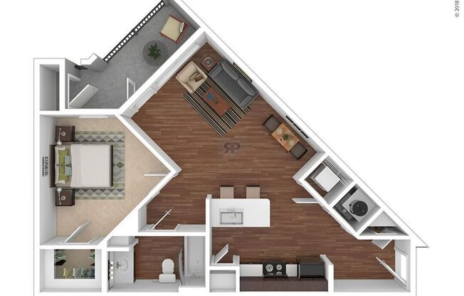 1 bed, 1 bath, 696 sqft, $1,410