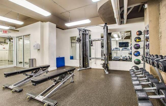 Fitness center  at The York and Potomac Park, Washington