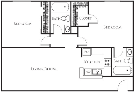 2 beds, 2 baths, 900 sqft, $2,304, Unit 416