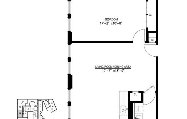 1 bed, 1 bath, 729 sqft, $5,800, Unit 23M
