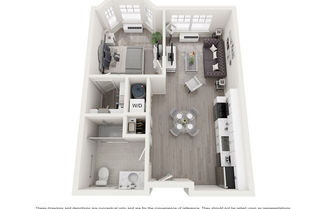 1 bed, 1 bath, 608 sqft, $2,260, Unit 511