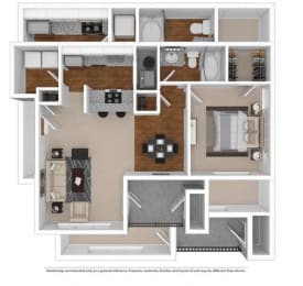 1 bed, 1 bath, 743 sqft, $1,234