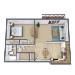 1 bed, 1 bath, 775 sqft, $700