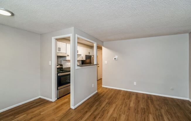 Renovated apartment home with gorgeous wood-like flooring