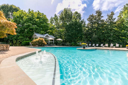 Pool with Water Feature at Willowest in Vinings in Atlanta, GA 30339