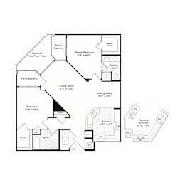 2 beds, 2 baths, 1,173 sqft, $3,084