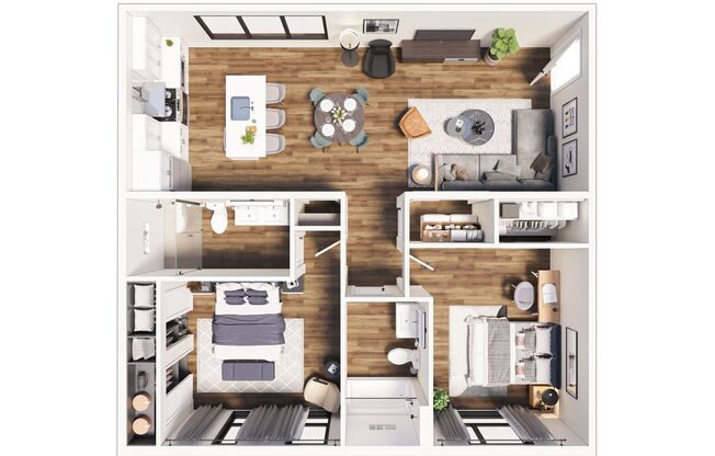 2 beds, 2 baths, 895 sqft, $1,875, Unit 201