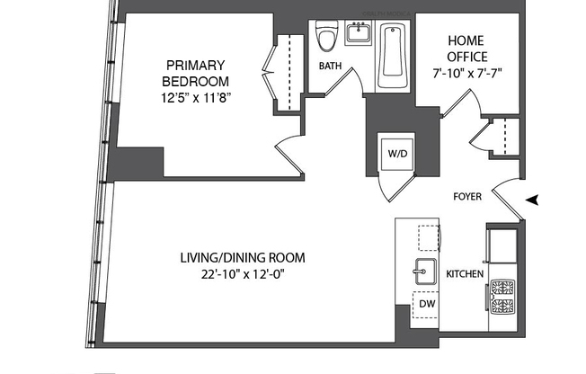 1 bed, 1 bath, 813 sqft, $6,450, Unit 21B