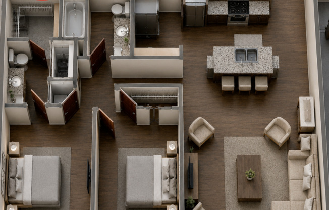 2 beds, 2 baths, $1,700, Unit 111602
