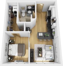 1 bed, 1 bath, 462 sqft, $1,394