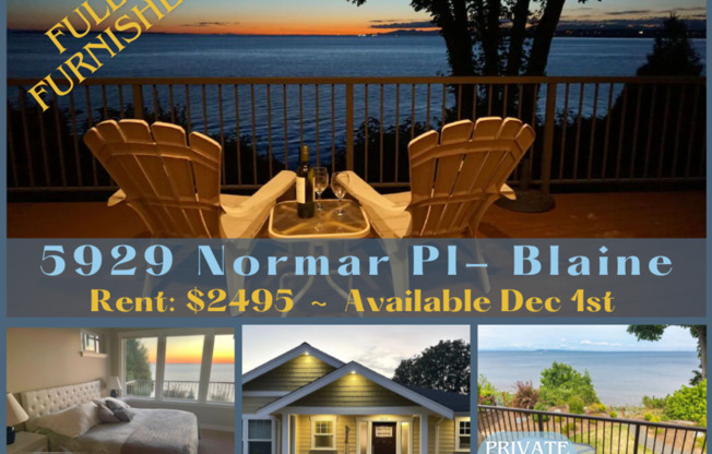 BAYSIDE HOUSE - Full Furnished  house Lease ONLY 12/1 to 5/31/2025