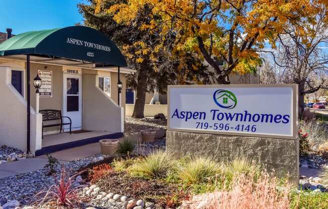 Welcoming Property Signage at Aspen Townhomes, Colorado