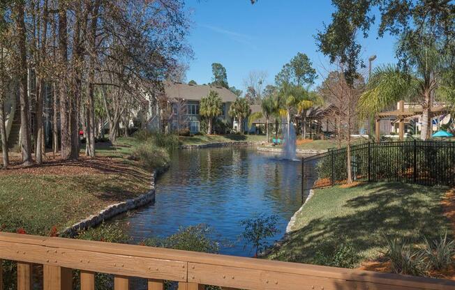 Beautiful landscaping with mature trees at Creekfront at Deerwood, Jacksonville